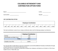 Contribution Option Form