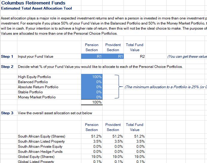 Asset Allocation tool